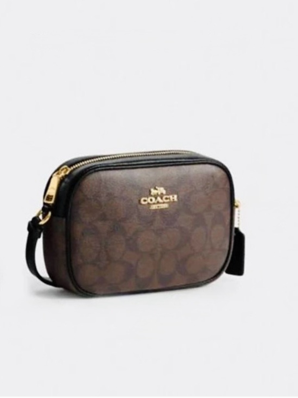 COACH MINI JAMIE CAMERA CROSSBODY BAG BROWN/BLACK - Picture 2 of 6